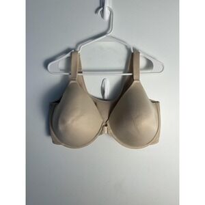 Vanity Fair Bra Womens 44DD Beige Front Close Full Coverage Seamless T-Shirt
